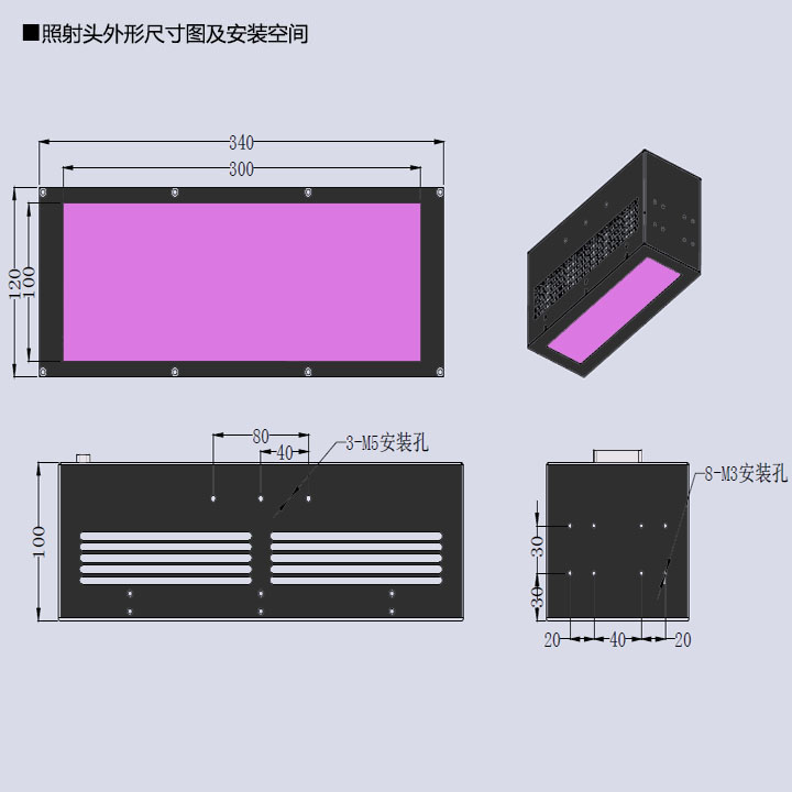 面光源UVLED曝光機固化設備-300×100(圖3) UVLED面光源
