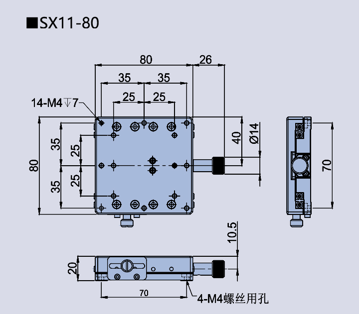 直線調整架 SX11(圖11) 直線調整架