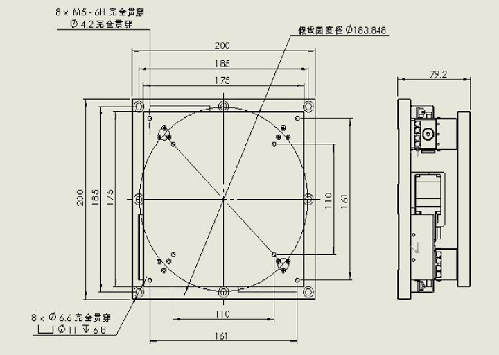 XYY軸電動(dòng)對(duì)位臺(tái) FXYY-175(圖9) XYY軸電動(dòng)對(duì)位臺(tái)