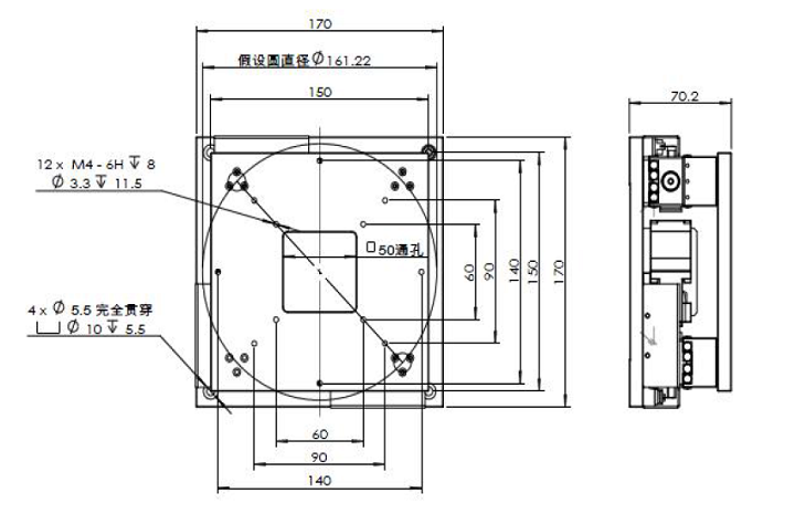 XYY軸電動對位臺 FXYY-150(圖9) XYY軸電動對位臺