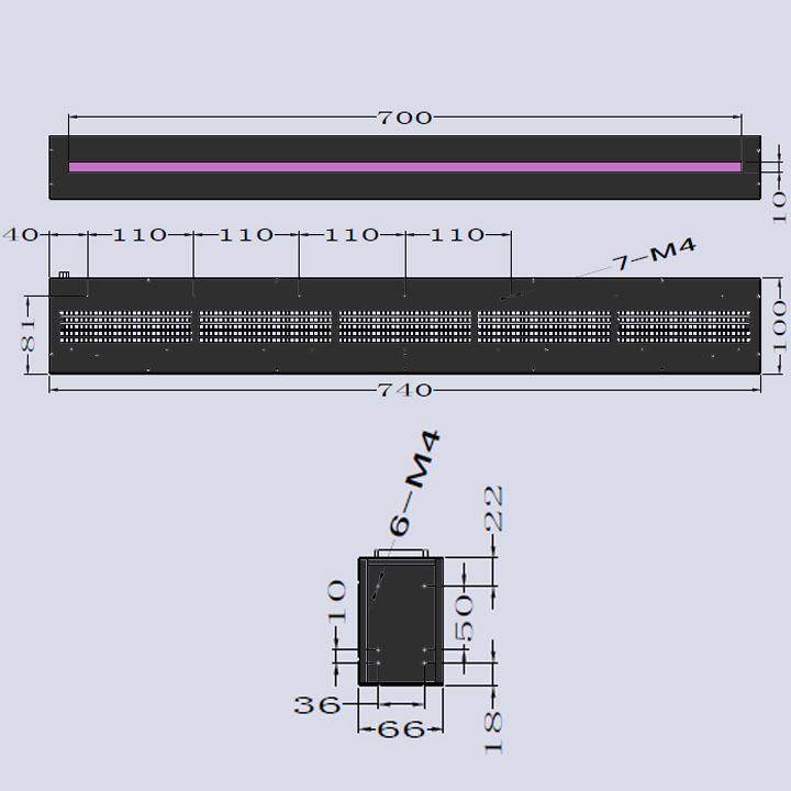 UVLED線光源 UV紫外固化機批發-700×10(圖3) uvled線光源