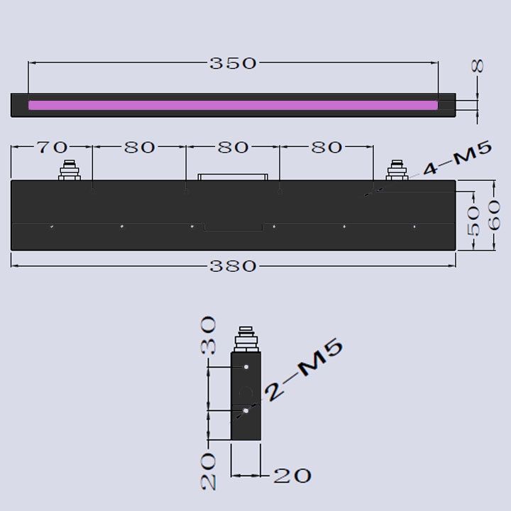 上海UVLED線光源生產廠家-350×10(圖3) uvled線光源