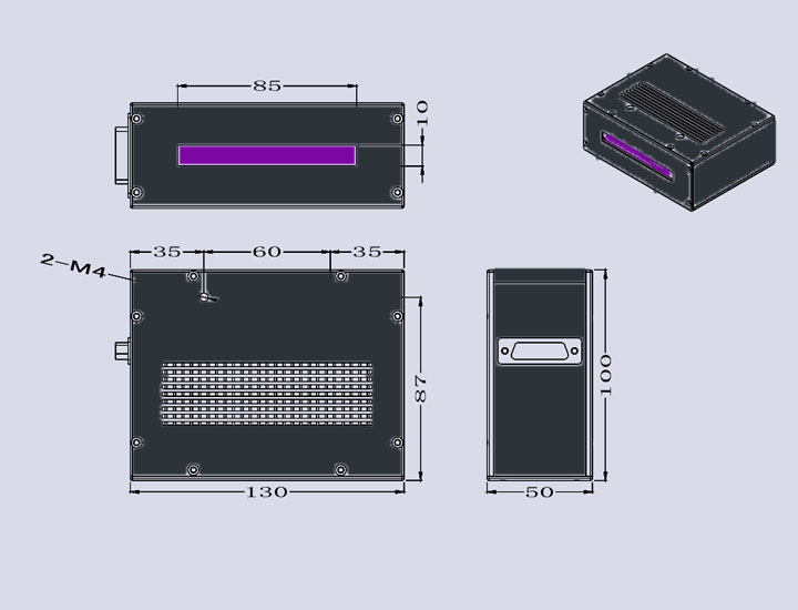 UV LED線光源固化設(shè)備廠家-80×10(圖3) uvled線光源