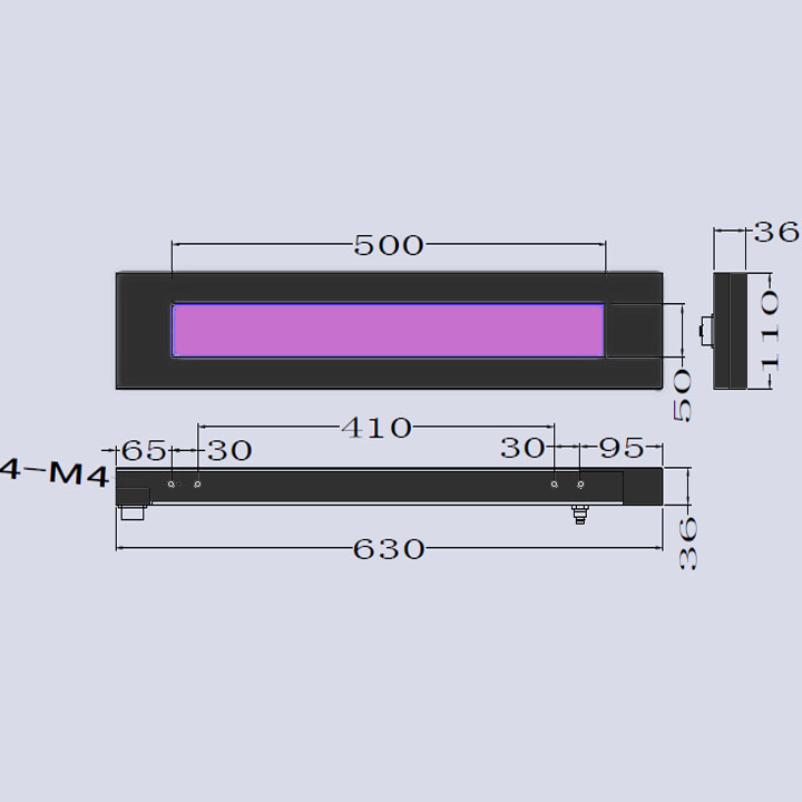 UVLED面光源 uv膠水固化設備-500×50(圖3) UVLED面光源 uv膠水固化設備-500×50(圖3)