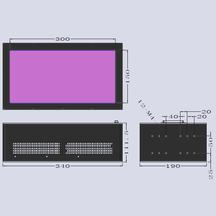 uv膠水固化用UVLED面光源-300×150(圖3) uv膠水固化用UVLED面光源-300×150(圖3)
