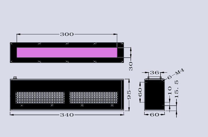 uv印刷固化用UVLED面光源-300×30(圖3) uv印刷固化用UVLED面光源-300×30(圖3)