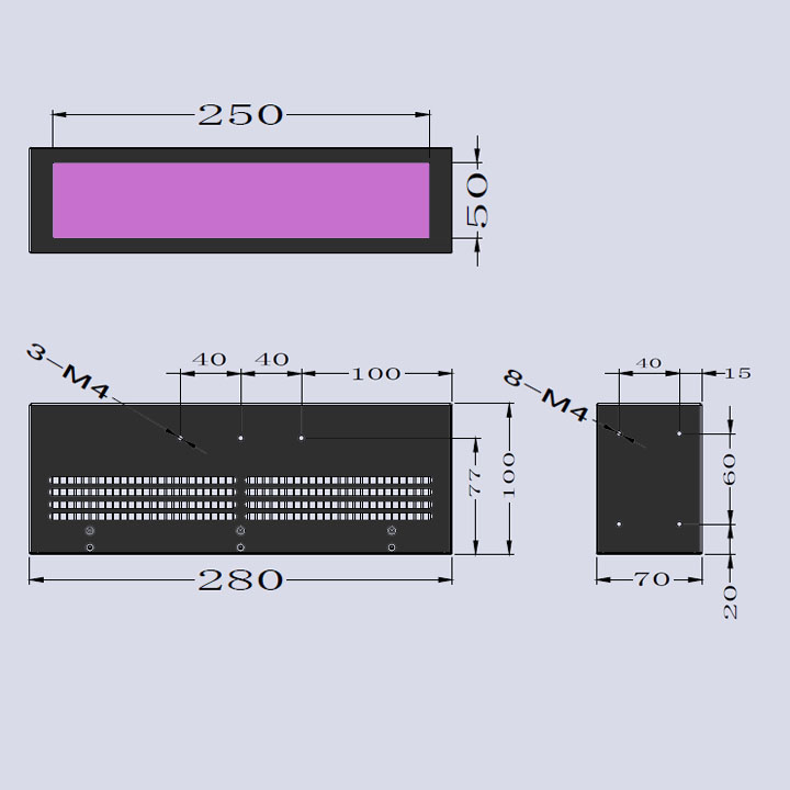 UVLED面光源 uv樹脂固化燈-250×50(圖3) UVLED面光源 uv樹脂固化燈-250×50(圖3)