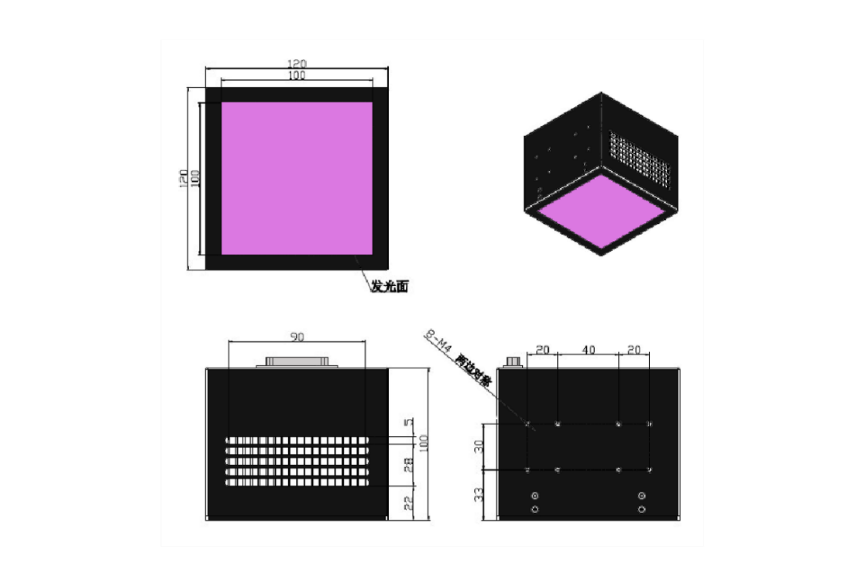 小型UVLED流水線固化設(shè)備_小型UV爐(圖2) UVLED面光源