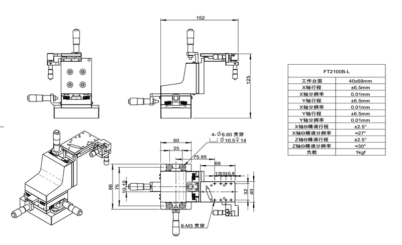 五維調整架FT2100B(圖5) 五維調整架FT2100B(圖5)